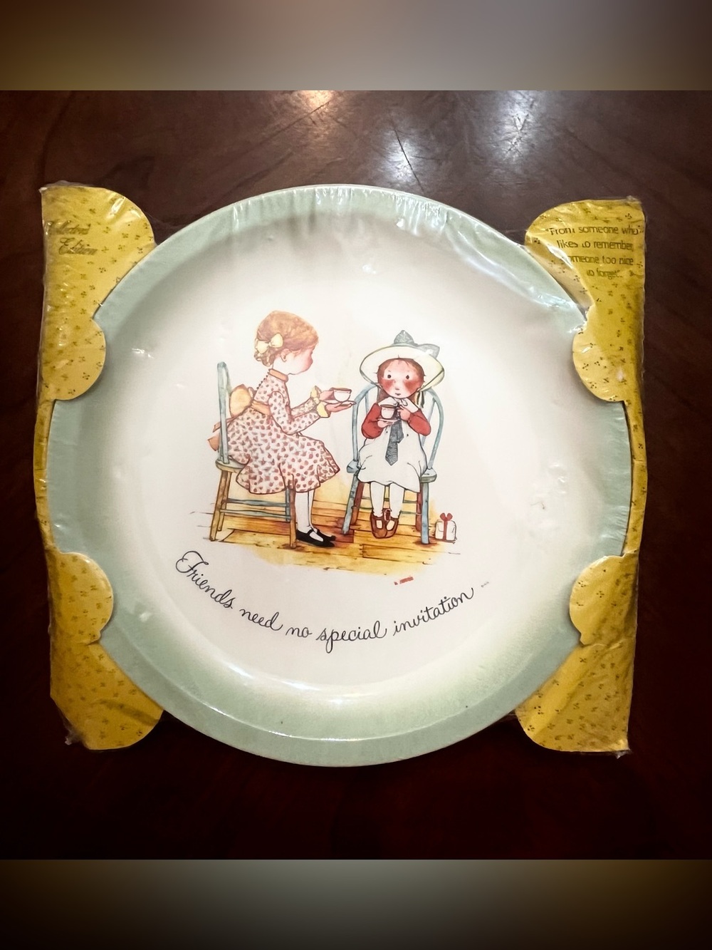 VINTAGE 1972 HOLLY HOBBIE "COLLECTORS EDITION" PORCELAIN PLATE NEW IN SLEEVE